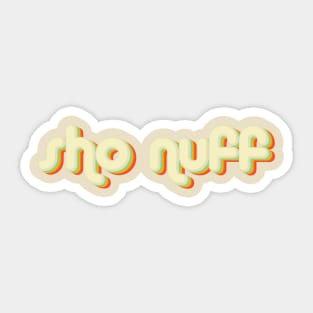 vintage color sho nuff Sticker